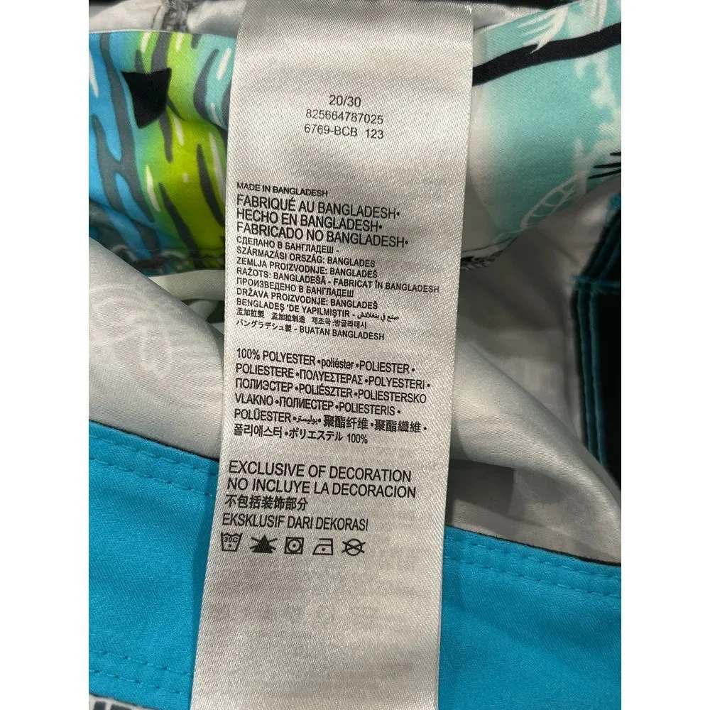 Hurley Boys Blue Lazer Swim Trunks with Stencil Graphics‎ Size 20/30
